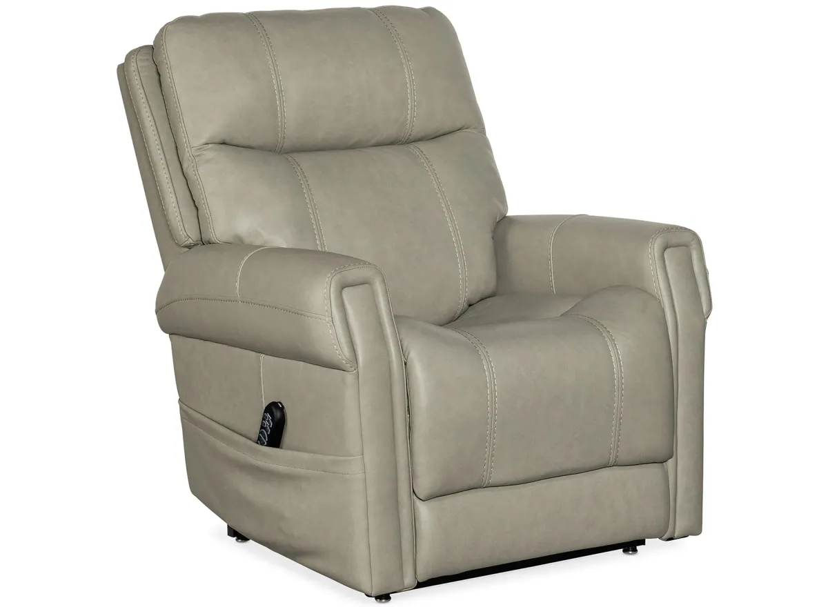 Carroll Power Lift Recliner in Milton Fog by Hooker Furniture