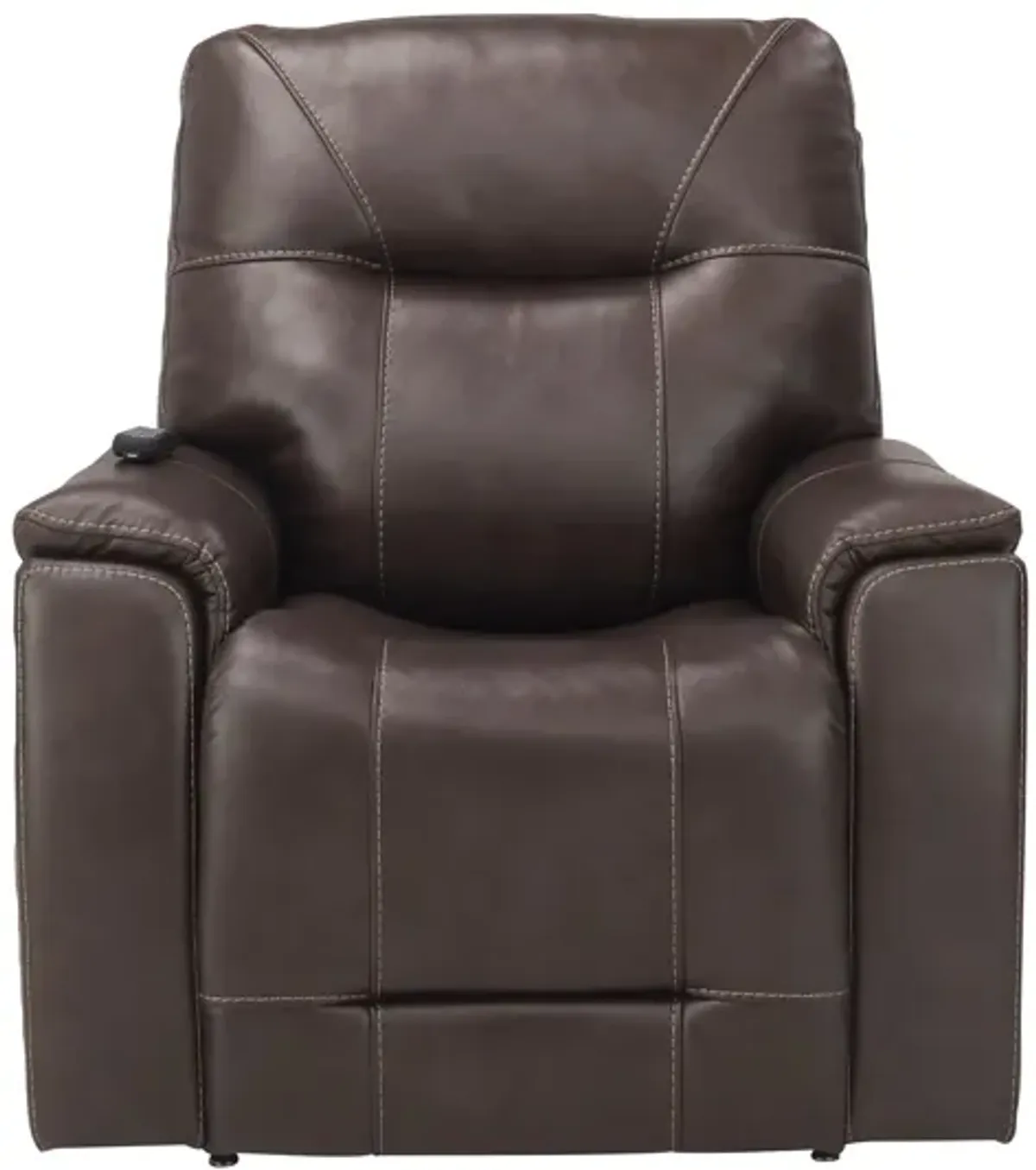 Fenton Power Lift Recliner with Power Headrest, Lumbar and Heat in Brown by Bellanest