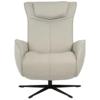 Axel Large Recliner in SL Shadow Grey with Black Star Base by Fjords USA