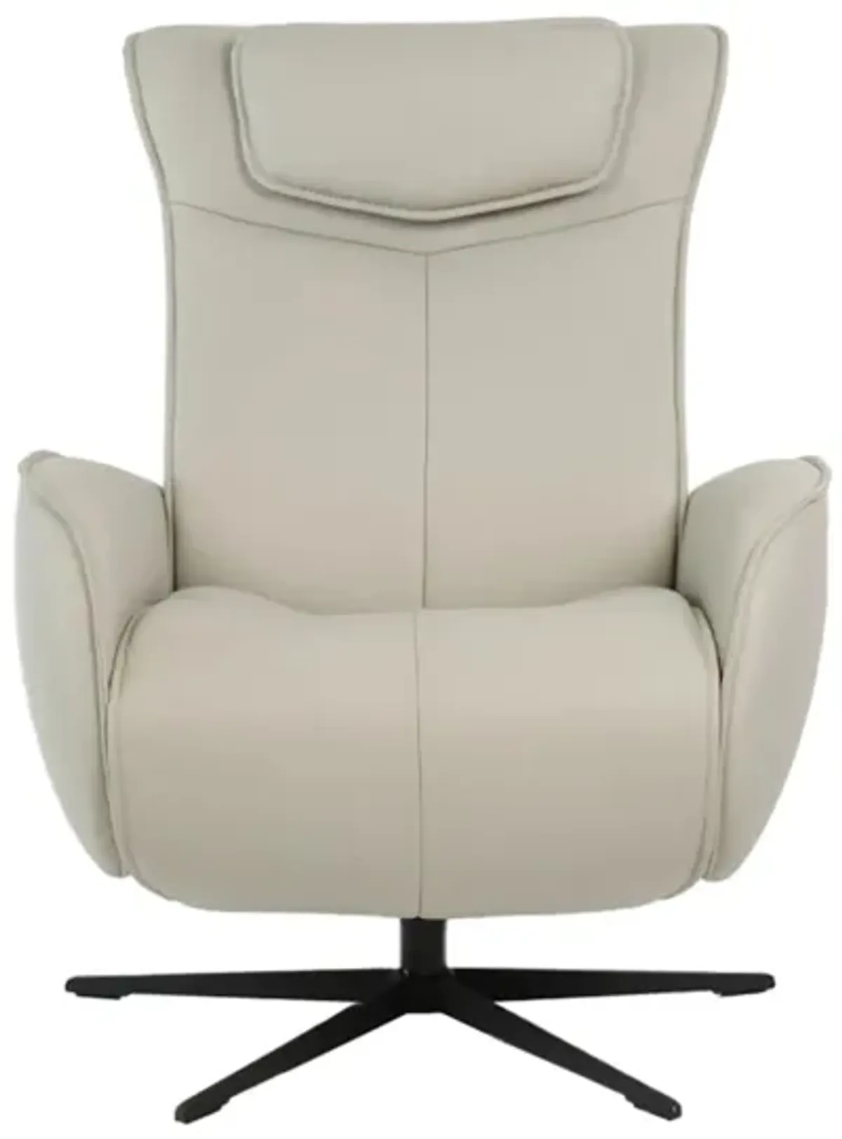 Axel Large Recliner in SL Shadow Grey with Black Star Base by Fjords USA