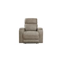 Rowlett Power Recliner with Adjustable Headrest in Fog by Ashley Furniture