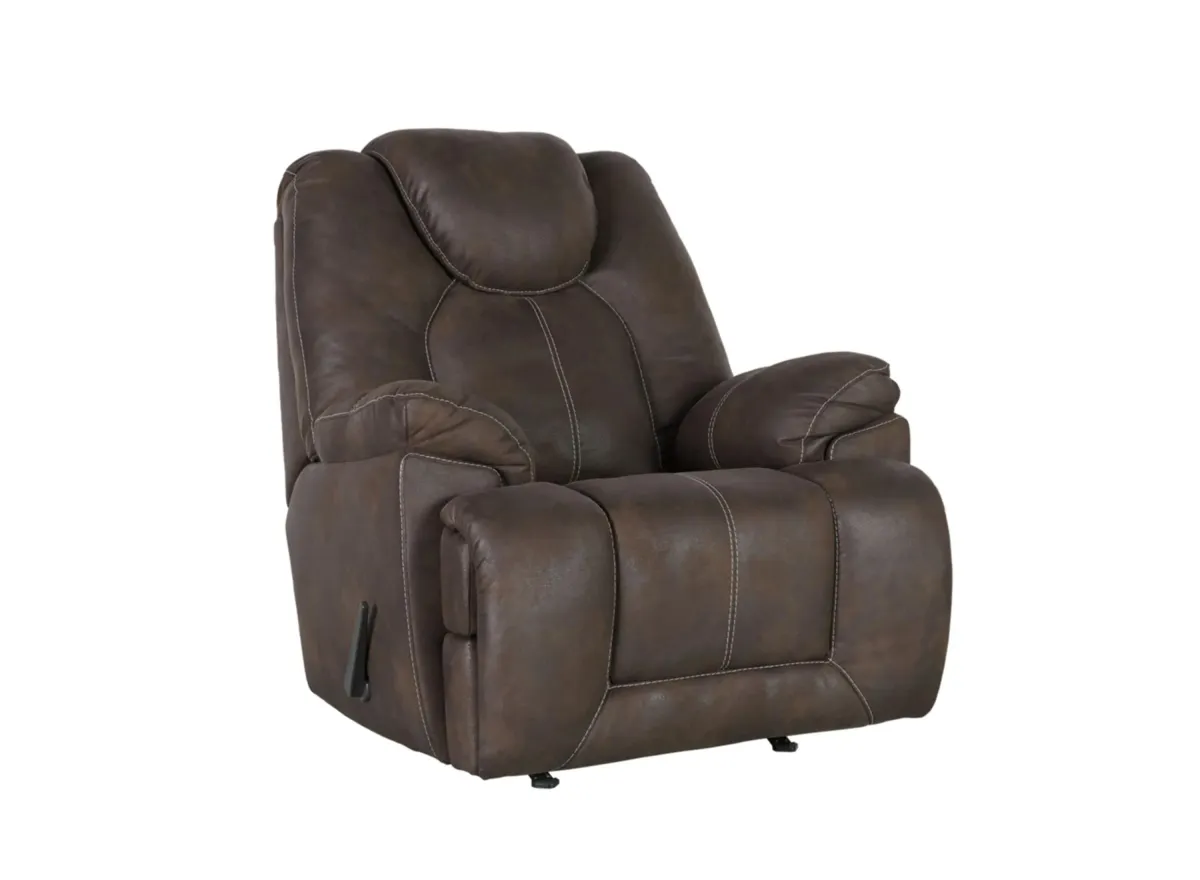 Warrior Fortress Rocker Recliner in Coffee by Ashley Furniture