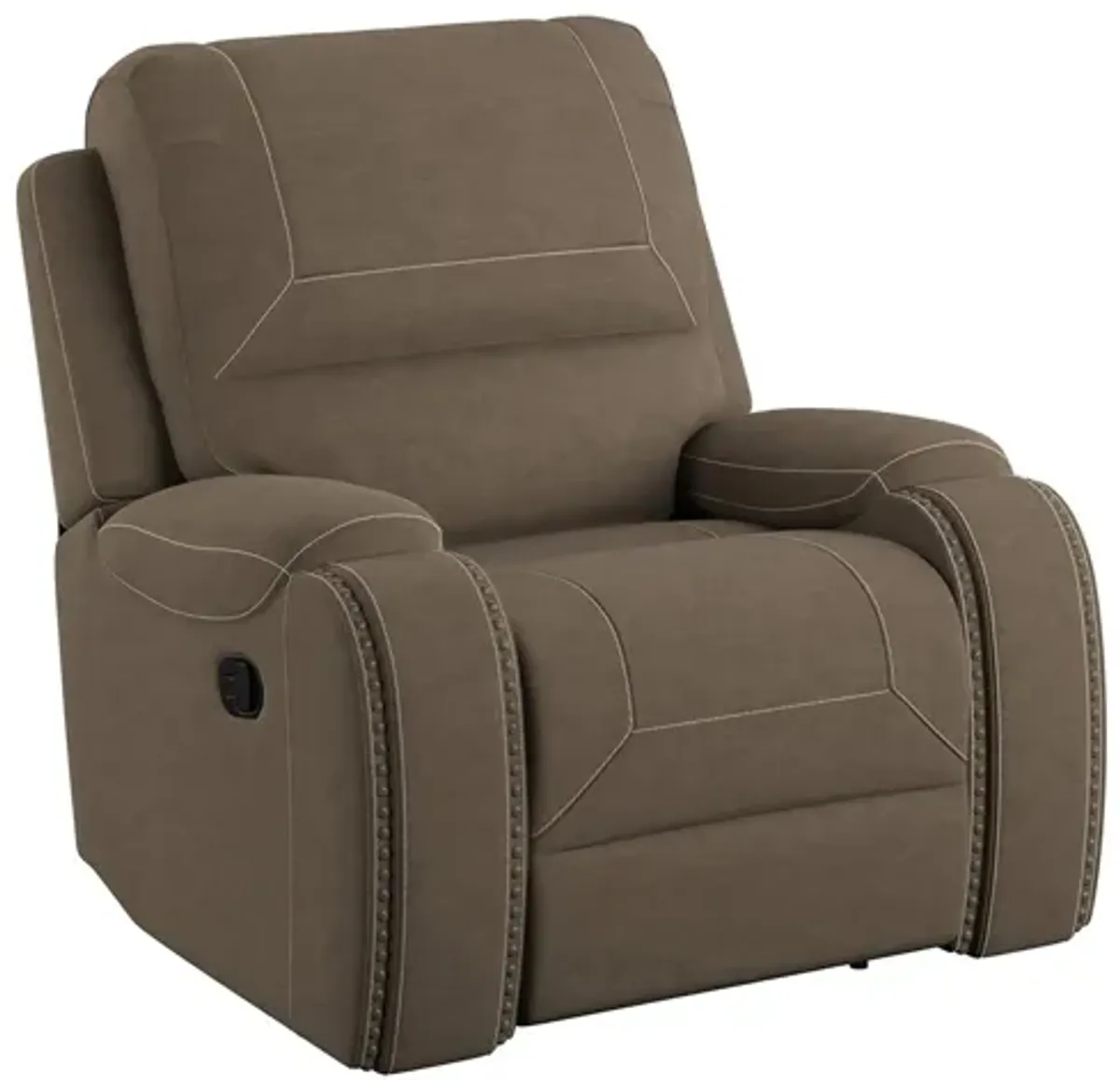 Adrian Swivel Gliding Recliner in Walnut Brown by Emerald Home Furnishings