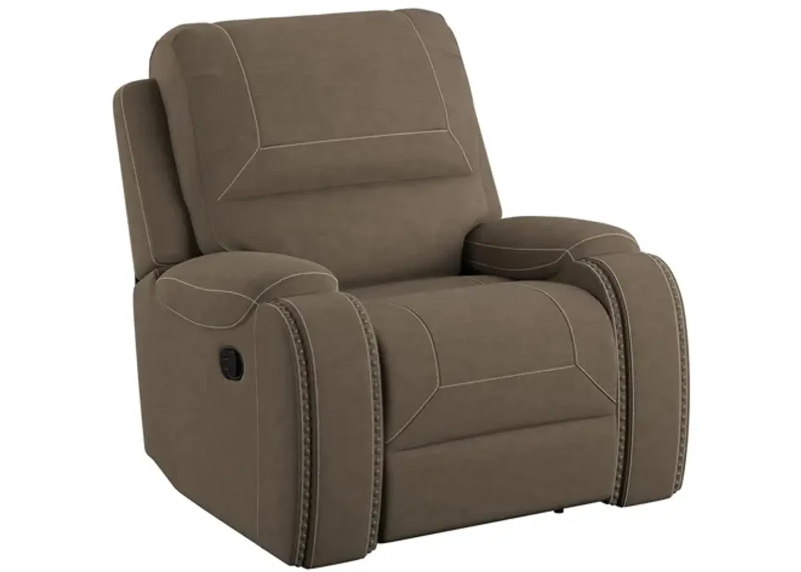 Adrian Swivel Gliding Recliner in Walnut Brown by Emerald Home Furnishings