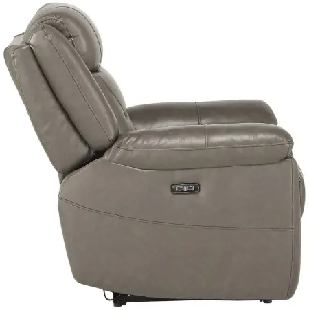 Northside Leather Power Recliner in Brownish Gray by Homelegance