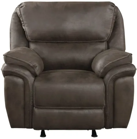 Cassiopeia Rocker Reclining Chair in Brown by Homelegance