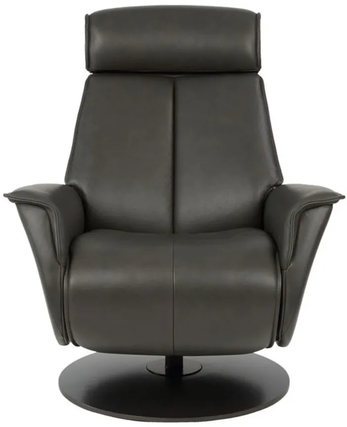Bo Small Recliner in AL Slate with Charcoal Base by Fjords USA
