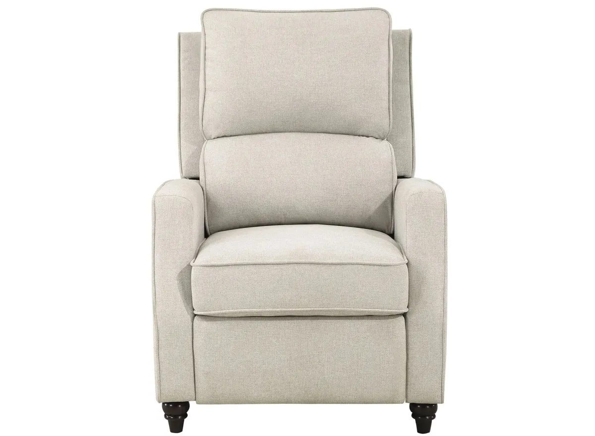 Adahlia Push Back Recliner in Beige by Homelegance