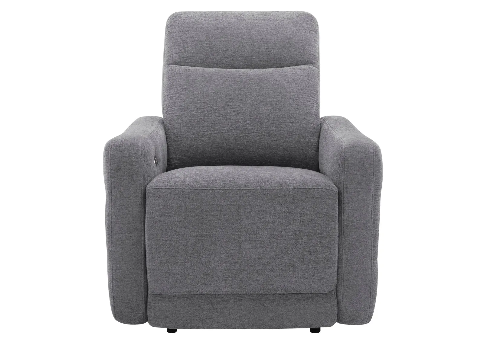 Yardley Chenille Power Recliner With Power Headrest And Lay Flat in Dove by Bellanest