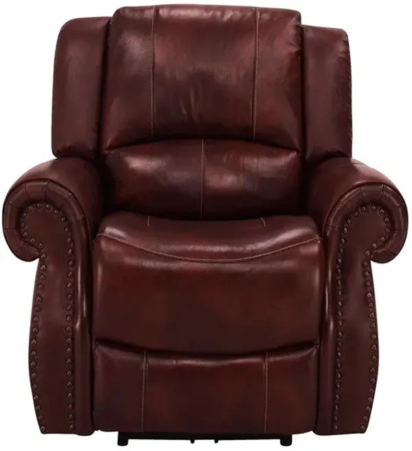Belden Leather Power Recliner w/ Power Headrest