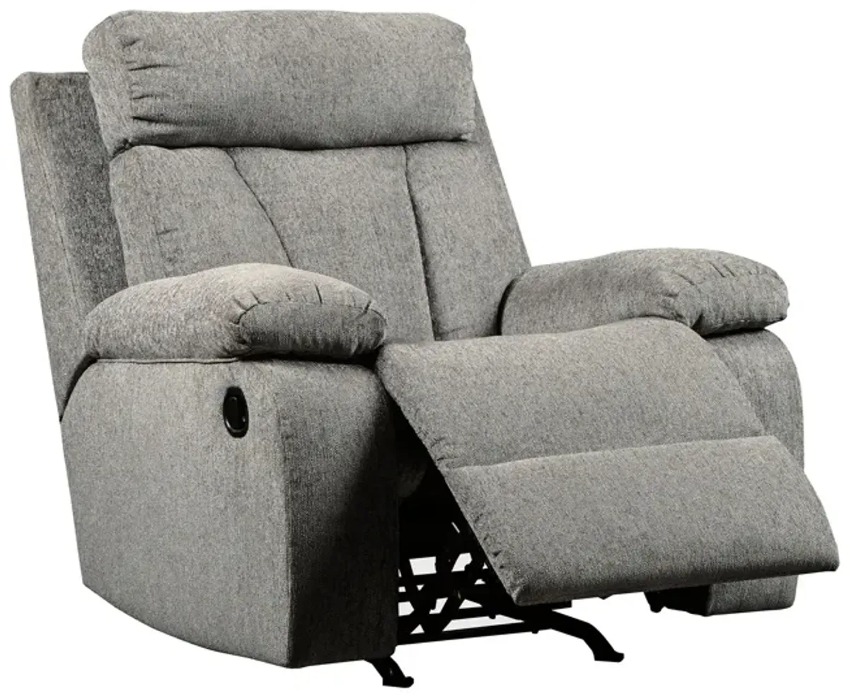 Alexandria Rocker Recliner in Fog by Ashley Furniture