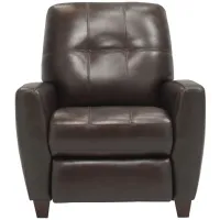 Gino Leather Pushback Recliner in Classico Dark Brown by Bellanest