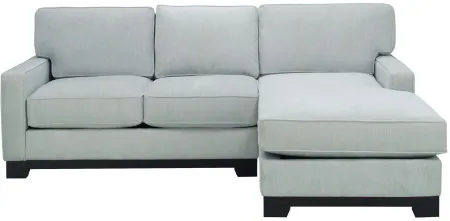 Arlo 2-pc. Sectional Sofa in Suede Dove by Jonathan Louis