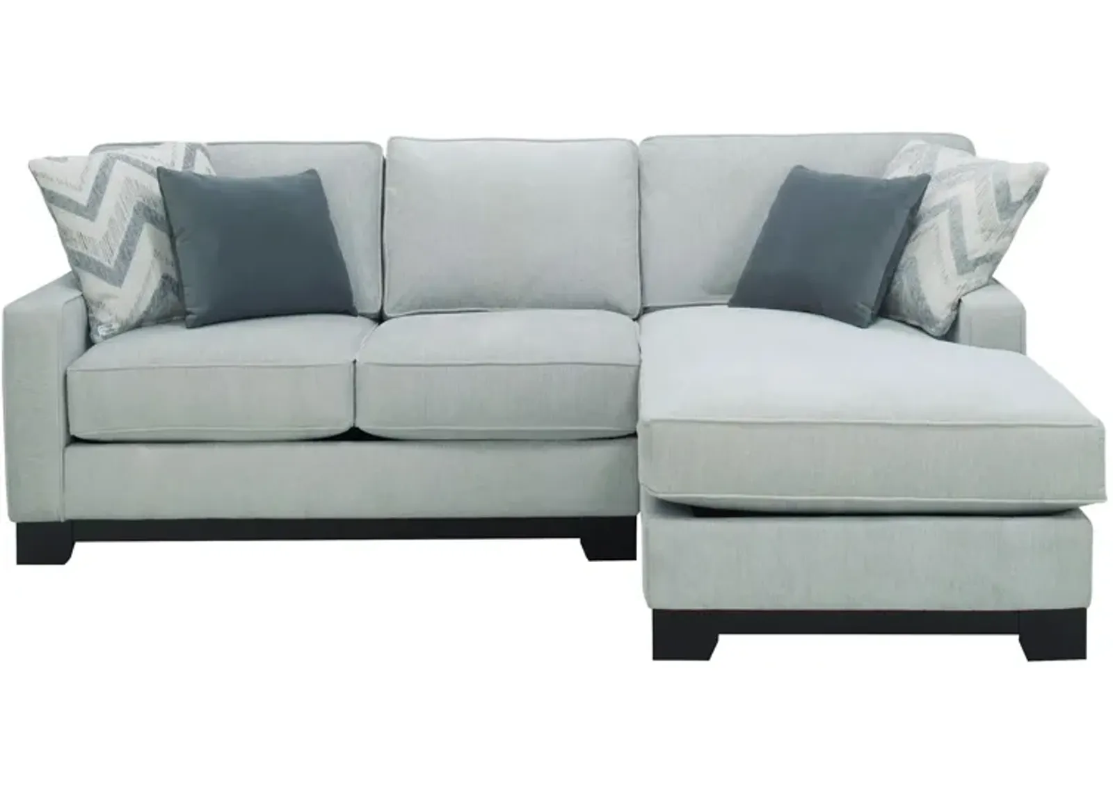 Arlo 2-pc. Sectional Sofa in Suede Dove by Jonathan Louis