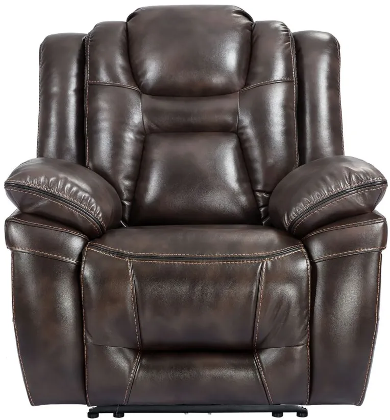 Oportuna Dual Power Recliner in Rich Brown by Steve Silver Co.