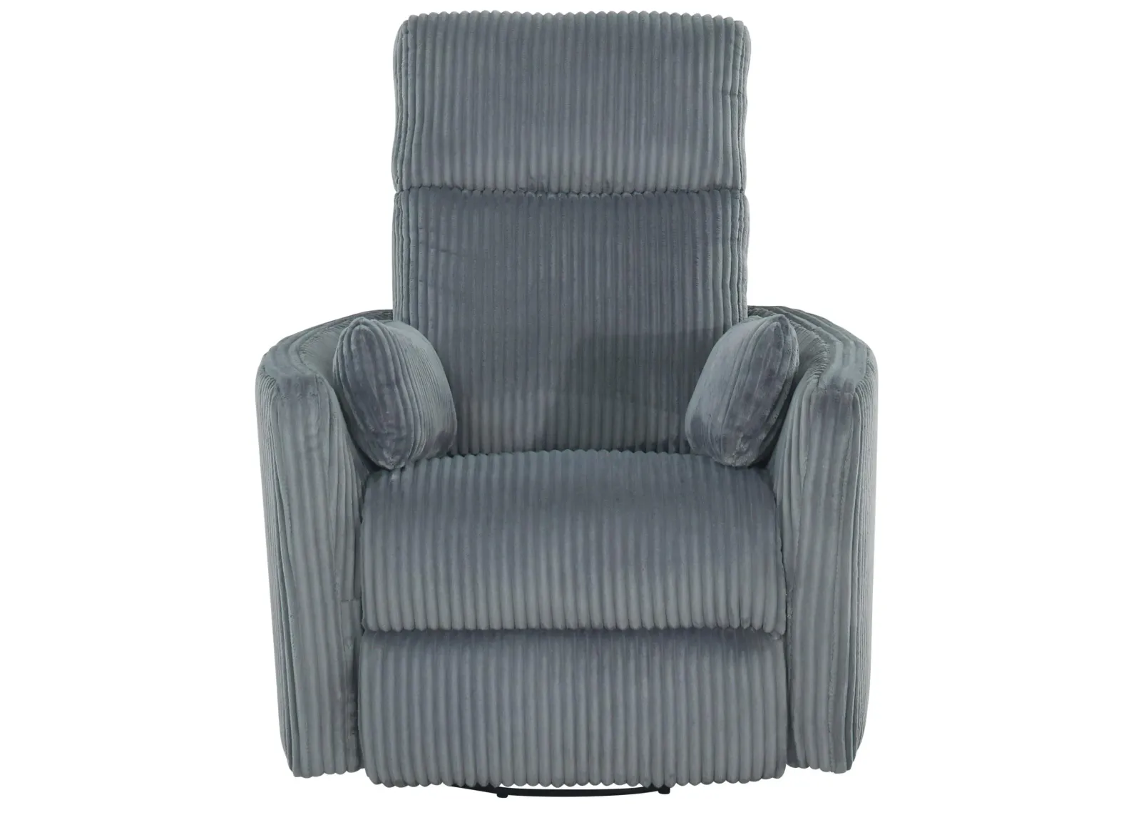 Maverick Swivel Glider Recliner in Corduroy Gray by Bellanest