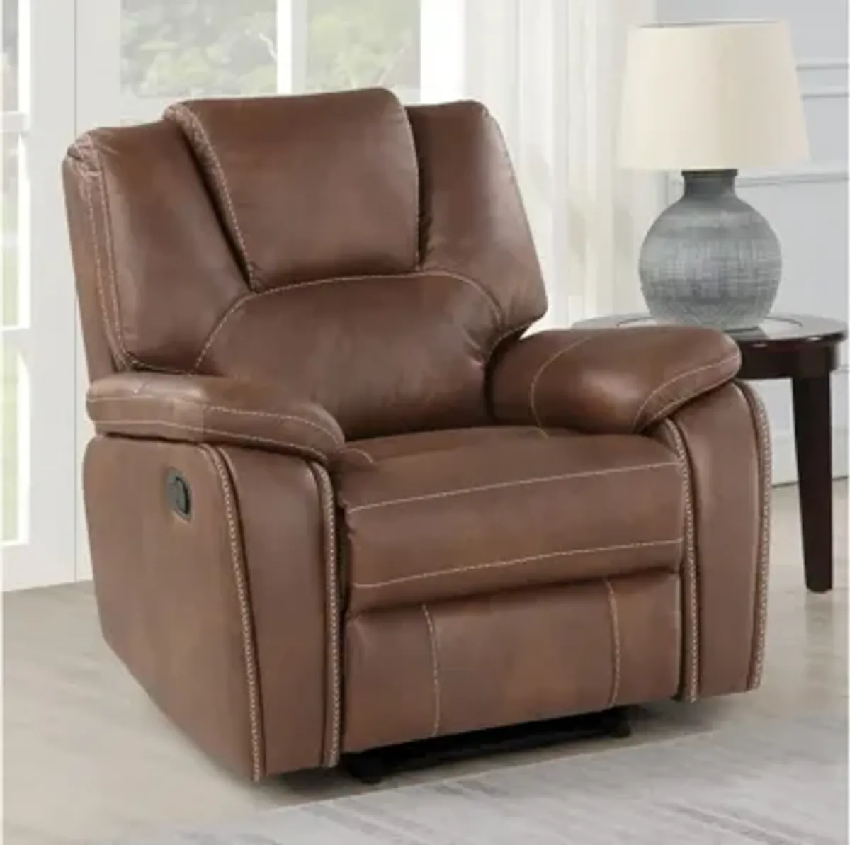 Katrine Manual Recliner in Brown by Steve Silver Co.