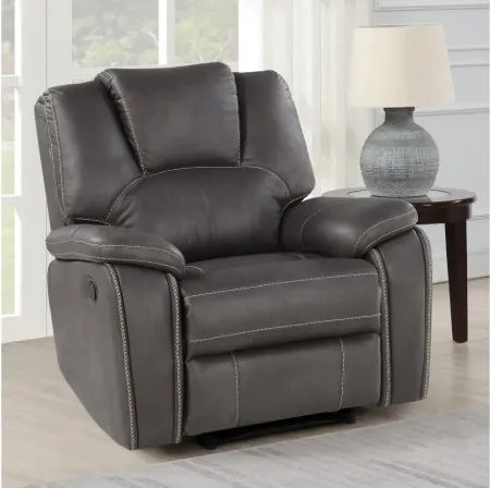 Katrine Manual Recliner in Charcoal by Steve Silver Co.