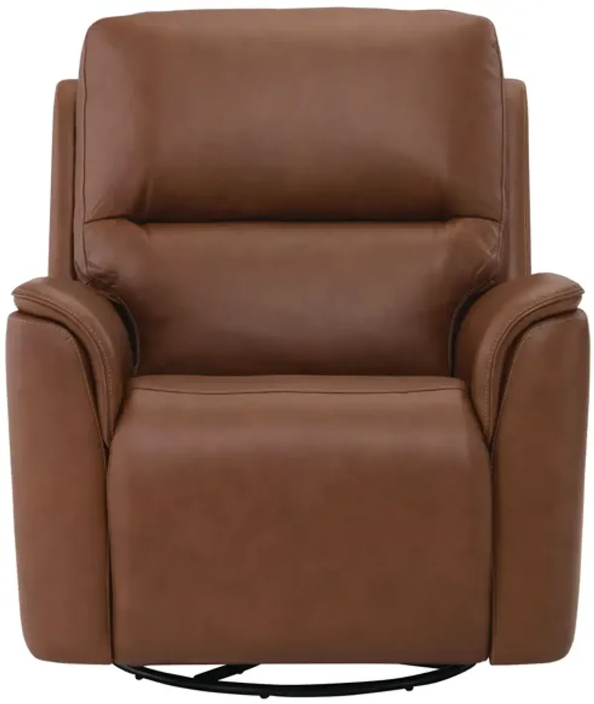 Henrick Triple Power Leather Swivel Glider Recliner