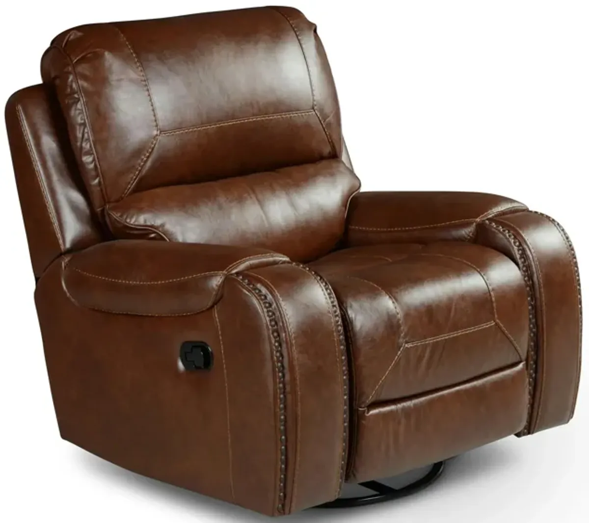 Keily Swivel Glider Recliner Chair in Brown by Steve Silver Co.