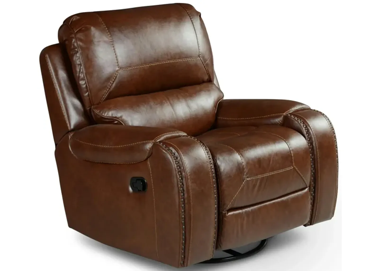 Keily Swivel Glider Recliner Chair in Brown by Steve Silver Co.