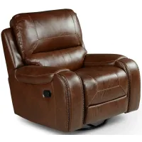 Keily Swivel Glider Recliner Chair in Brown by Steve Silver Co.