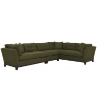 Cityscape 3-pc. Sectional in Suede So Soft Pine by H.M. Richards