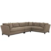 Cityscape 3-pc. Sectional in Suede So Soft Mineral by H.M. Richards