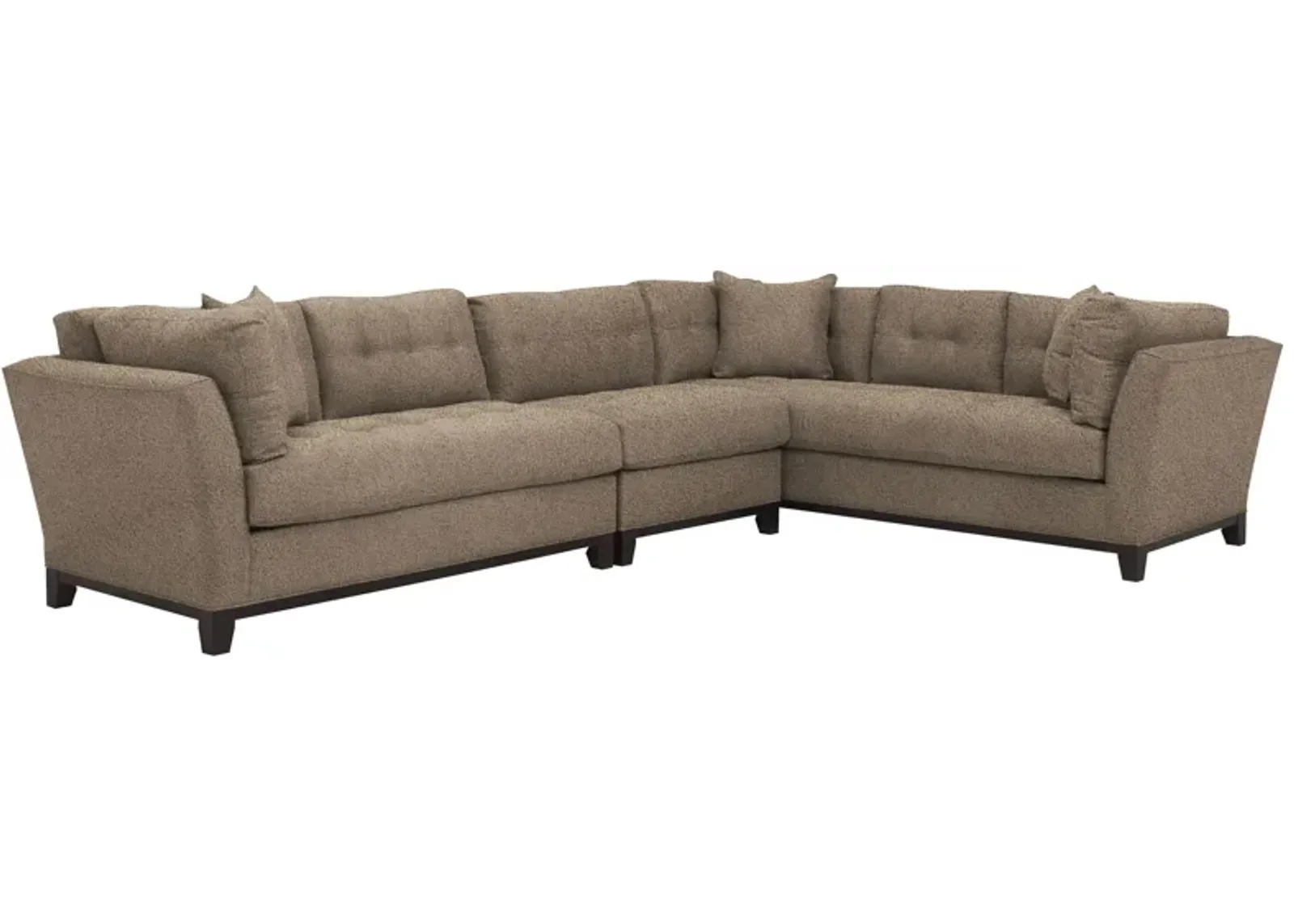 Cityscape 3-pc. Sectional in Suede So Soft Mineral by H.M. Richards