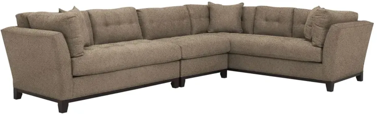 Cityscape 3-pc. Sectional in Suede So Soft Mineral by H.M. Richards