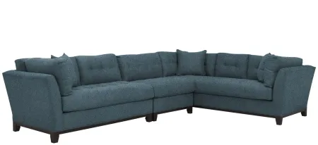 Cityscape 3-pc. Sectional in Suede So Soft Indigo by H.M. Richards