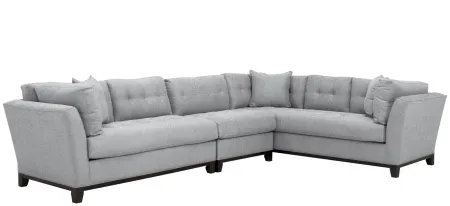 Cityscape 3-pc. Sectional in Suede So Soft Platinum by H.M. Richards