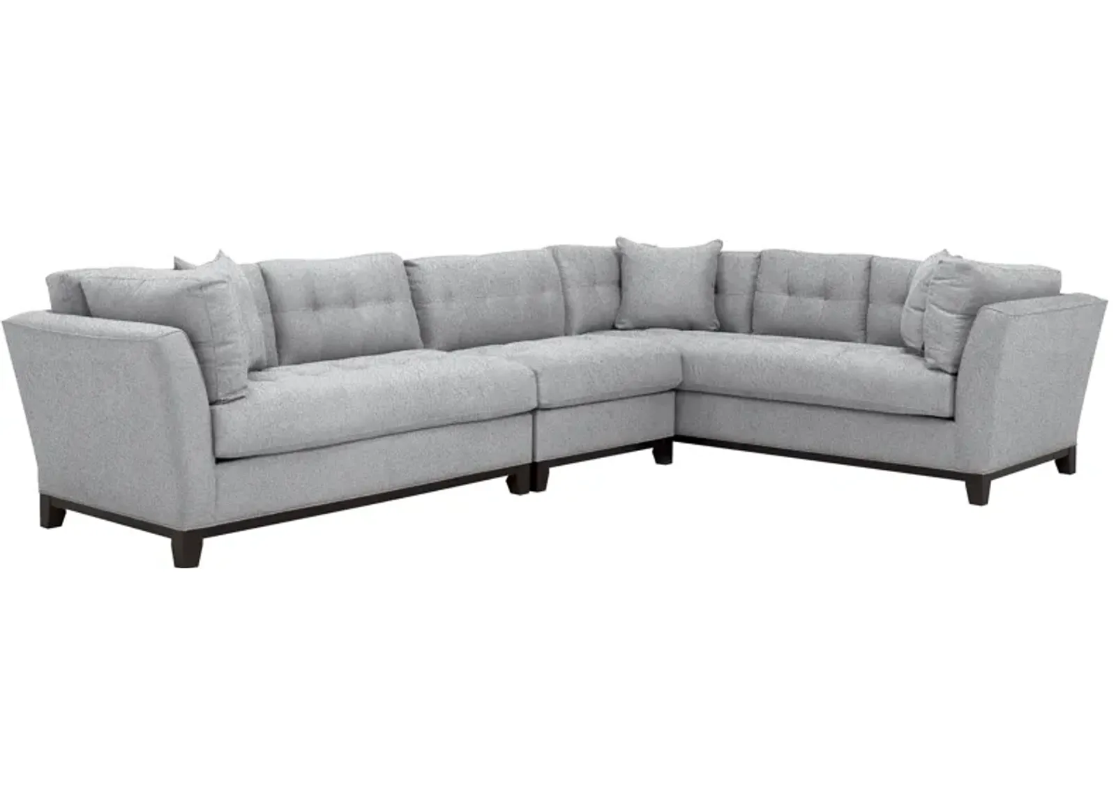 Cityscape 3-pc. Sectional in Suede So Soft Platinum by H.M. Richards