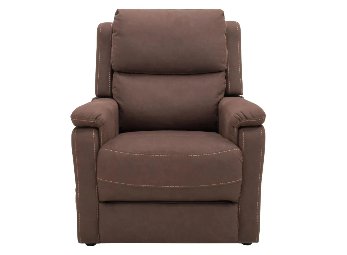 Holden Microfiber Power Lift Recliner in Walnut by Bellanest