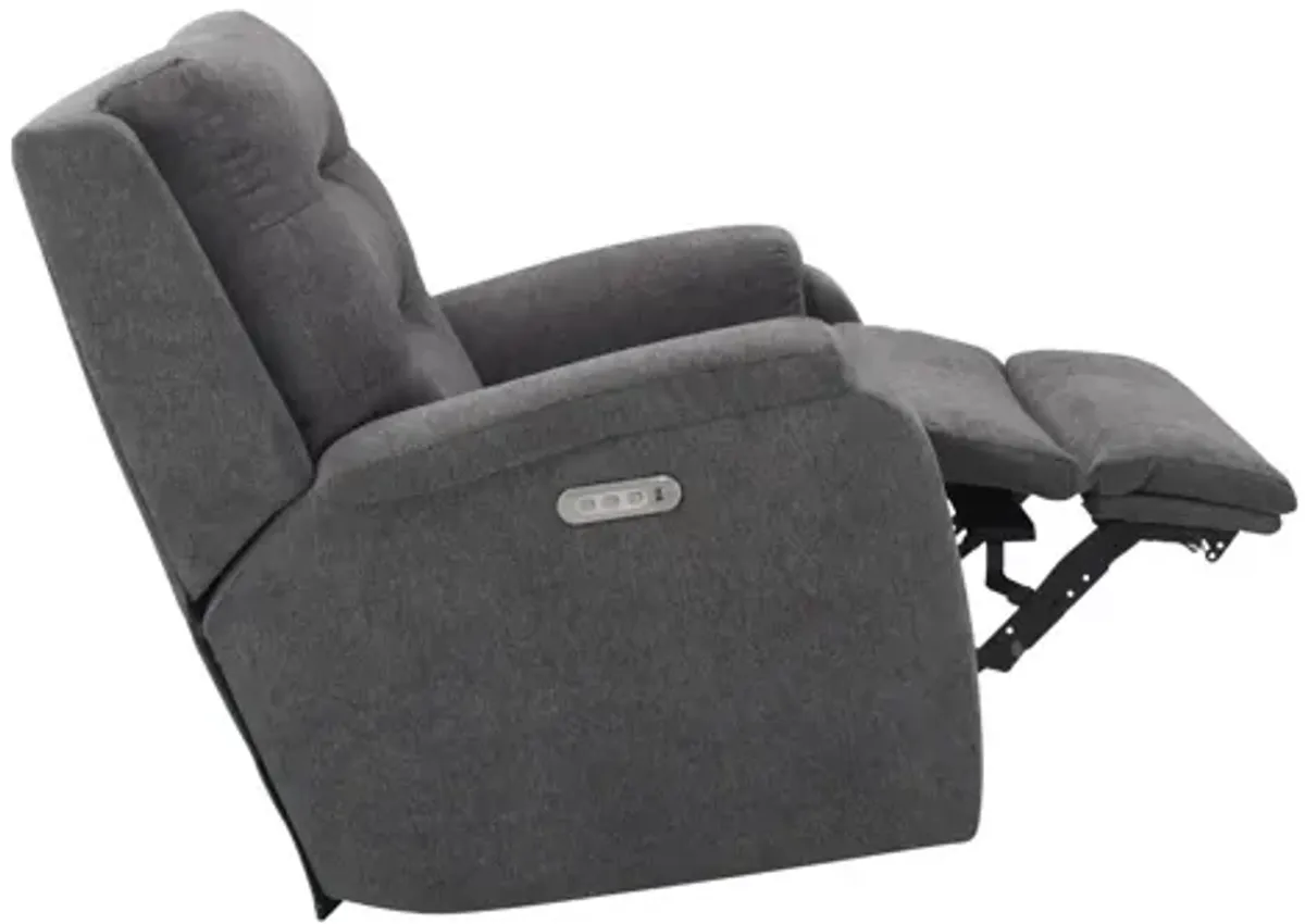 Halenbeck Triple Power Rocker Recliner in Dark Gray by Flexsteel