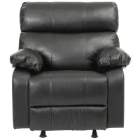 Manny Rocker Recliner in Black by Glory Furniture