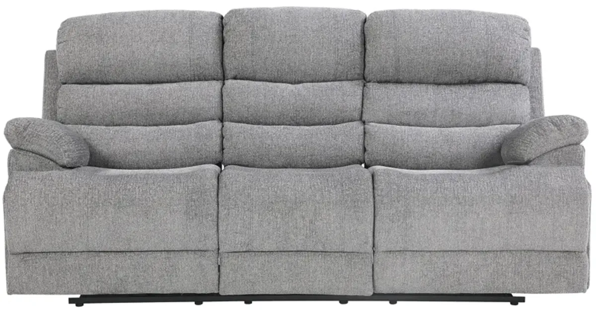 Bryce Power Double Reclining Sofa W/ Power Headrests And Usb Port in Gray by Homelegance