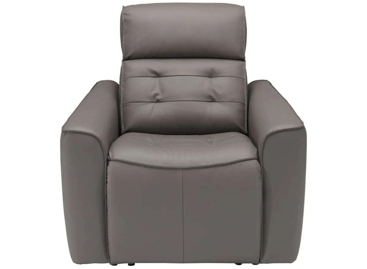 Hanlin Power Recliner w/ Power Headrest and Lumbar in Ultra Soft Mink by Bellanest