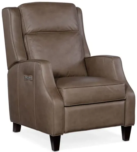 Tricia Power Recliner with Power Headrest in Grey by Hooker Furniture