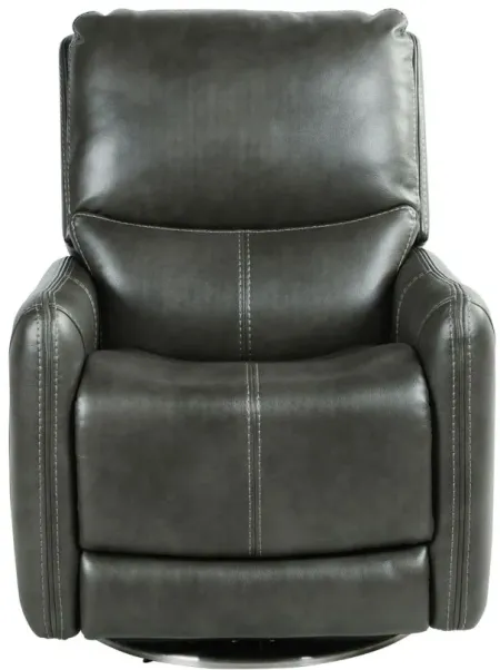 Athens Swivel Power Recliner in Charcoal by Steve Silver Co.