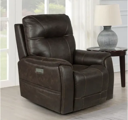 Lexington Power Media Recliner in Saddle Brown by Steve Silver Co.