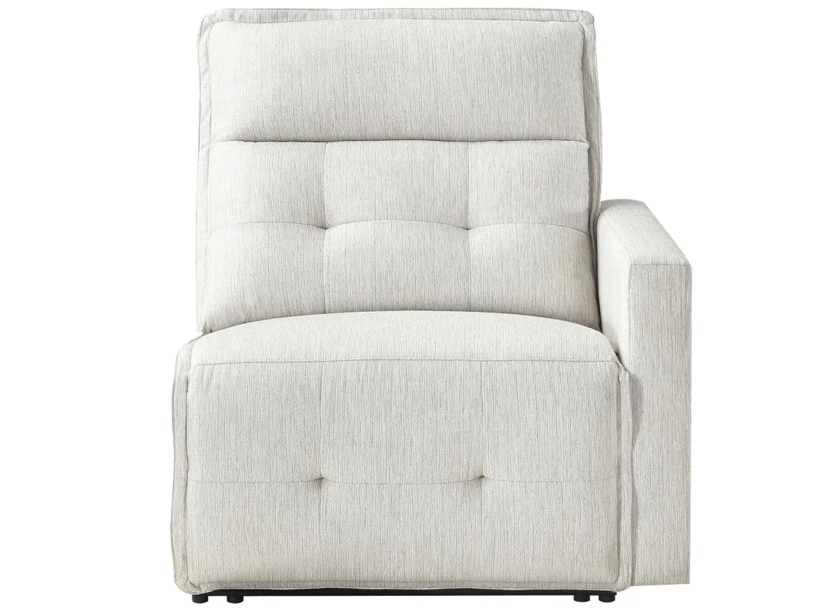 Fitch (7/7)Power Right Side Reclining Chair in White by Homelegance