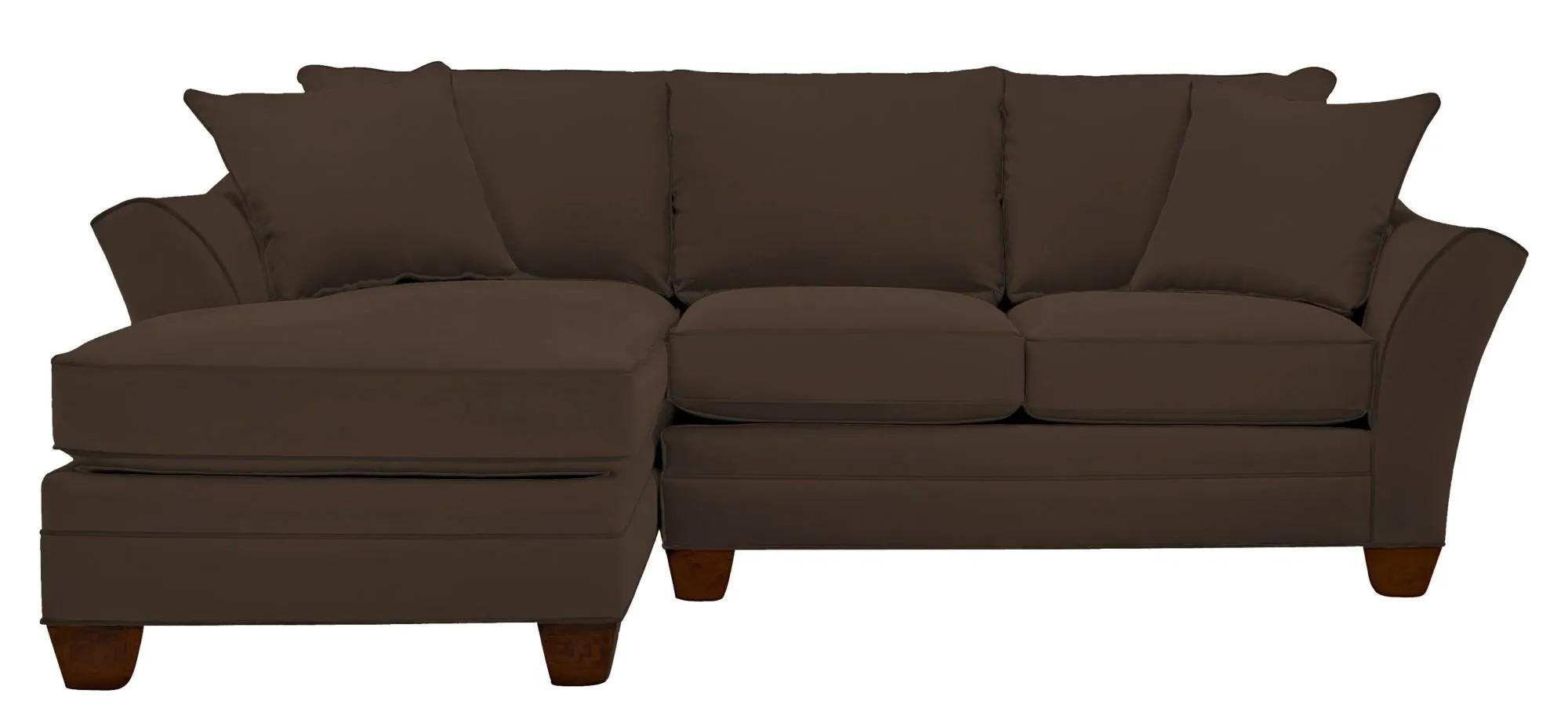 Foresthill 2-pc. Left Hand Chaise Sectional Sofa in Suede So Soft Chocolate by H.M. Richards