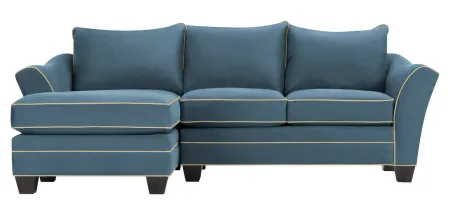 Foresthill 2-pc. Left Hand Chaise Sectional Sofa in Suede So Soft Indigo/Mineral by H.M. Richards