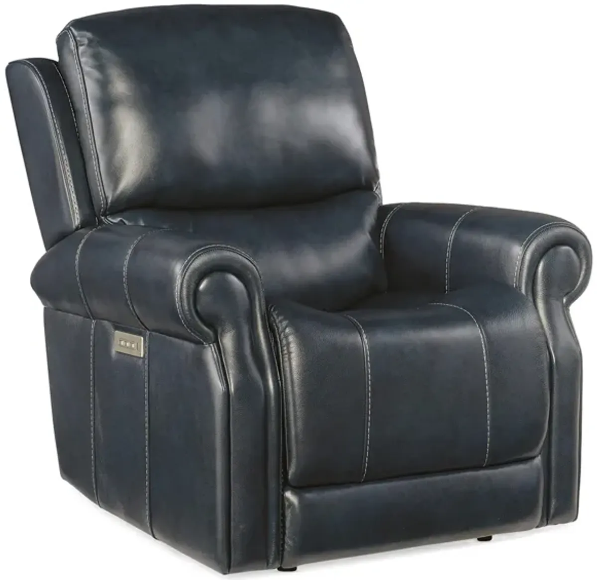 Eisley Power Recliner with Power Headrest and Lumbar in Sorrento Night Seas by Hooker Furniture