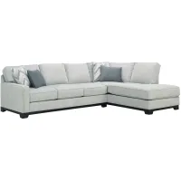 Arlo 2-pc. Sleeper Sectional Sofa in Suede Dove by Jonathan Louis