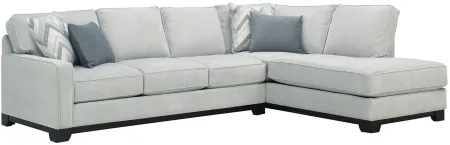 Arlo 2-pc. Sleeper Sectional Sofa in Suede Dove by Jonathan Louis