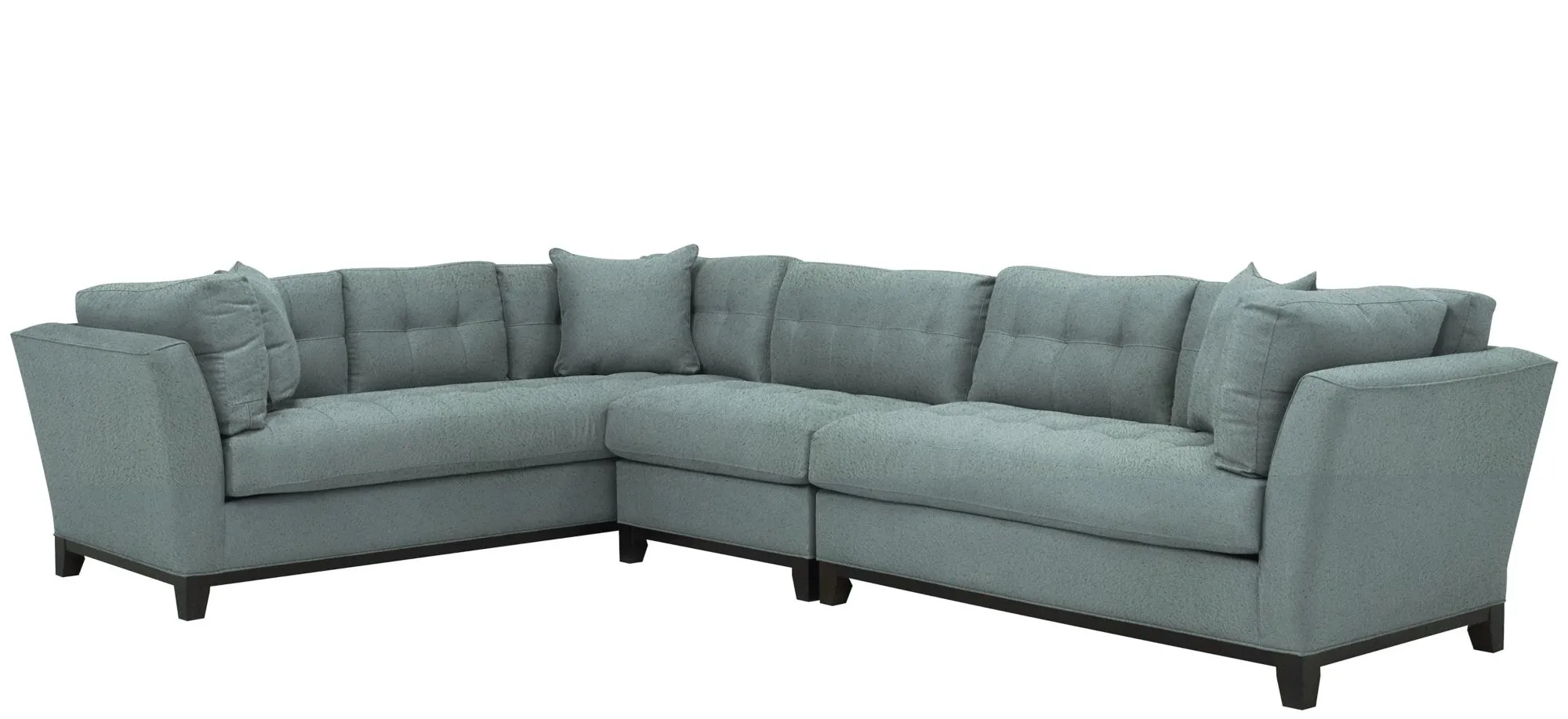 Cityscape 3-pc. Sectional in Suede So Soft Hydra by H.M. Richards