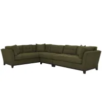 Cityscape 3-pc. Sectional in Suede So Soft Pine by H.M. Richards