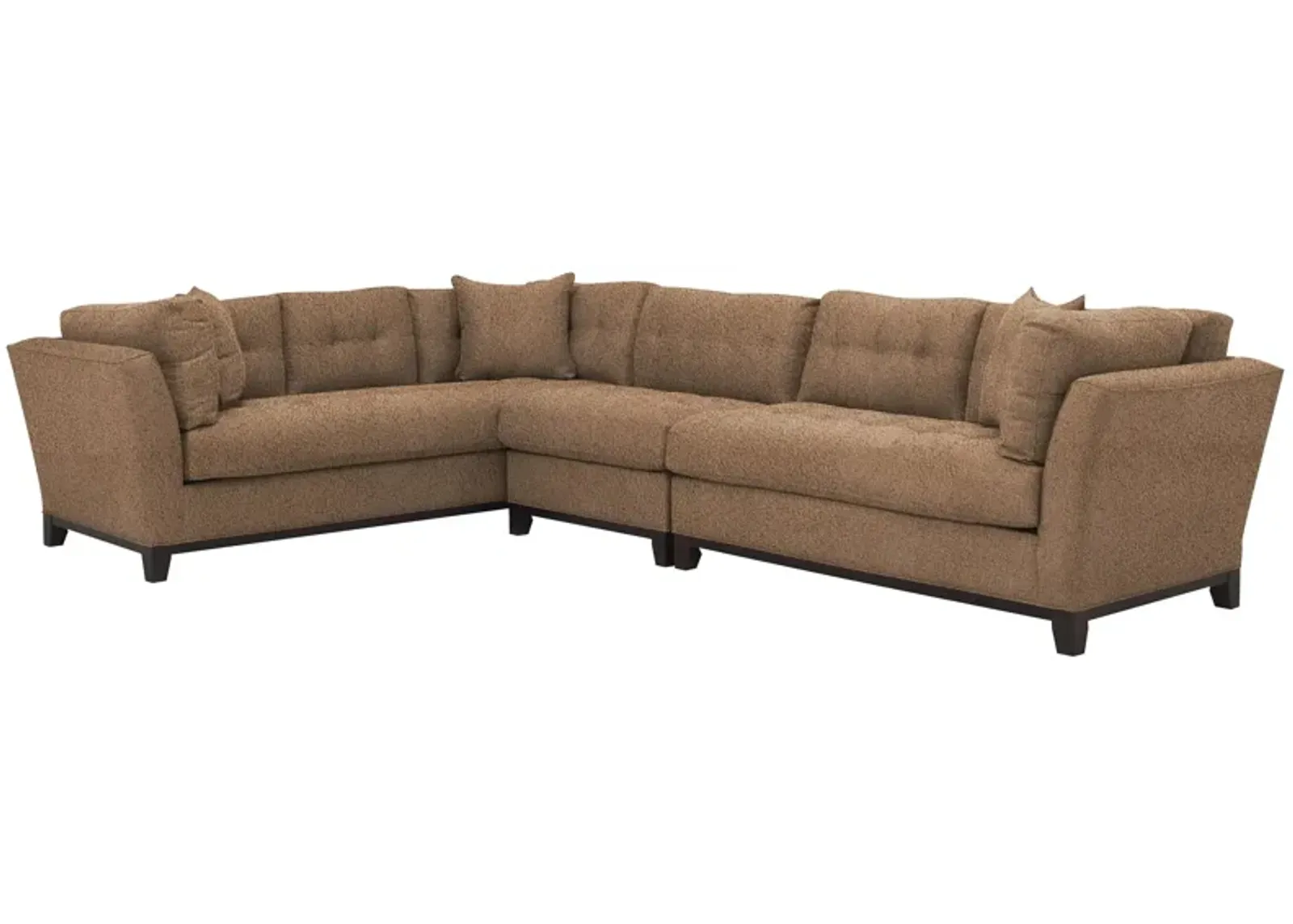 Cityscape 3-pc. Sectional in Suede So Soft Khaki by H.M. Richards